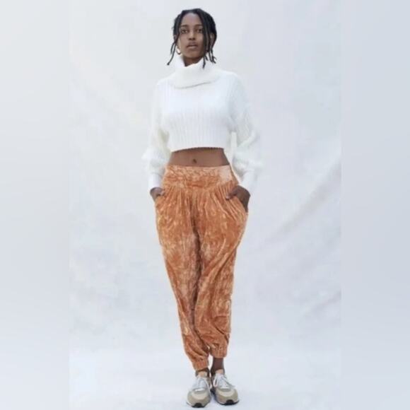 Urban Outfitters Crushed Velvet Aurora Joggers Size S - Picture 1 of 7